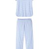 11 Pima Cotton Short-Long Matching Set in Hydrangea Blue | Women's Lounge Set