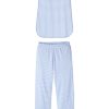 11 Brand Pima Cotton Long Tank Set in Hydrangea - Soft & Breathable