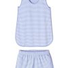 11 Pima Tank and Short Set in Hydrangea - Soft Cotton Lounge Set
