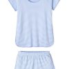 11 Pima Cotton Shorts Set in Hydrangea – Matching Lounge Set for Women